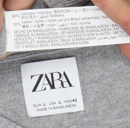 Womens UK Size 14 Zara Grey Pullover Jumper