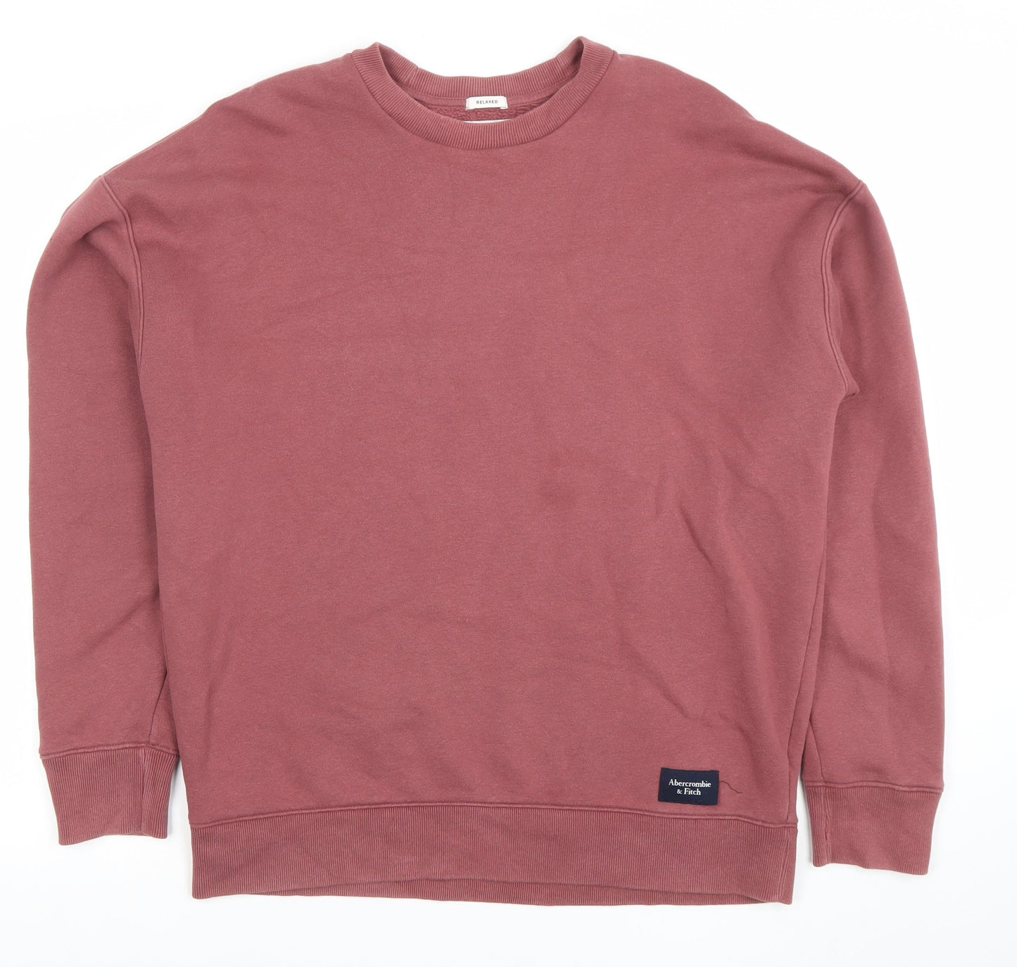 Abercrombie & Fitch Men’s Brown Relaxed Crew Neck Fleece Sweatshirt L