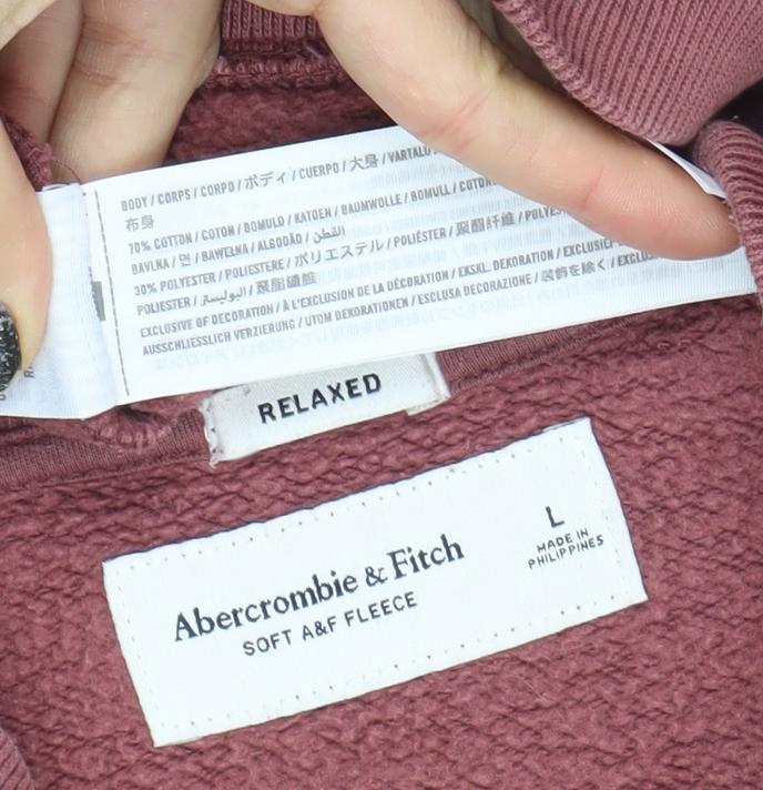 Abercrombie & Fitch Men’s Brown Relaxed Crew Neck Fleece Sweatshirt L