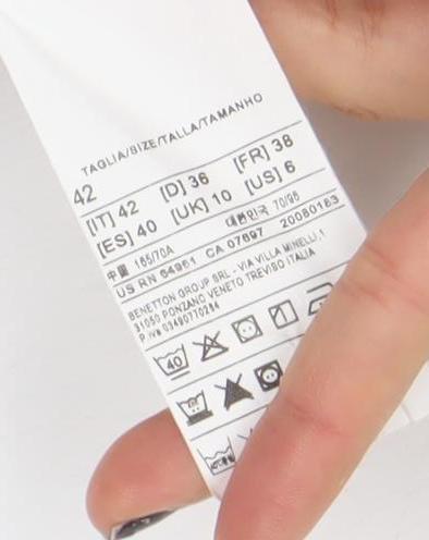 United Colors of Benetton Women's Ivory Skinny Jeans Size 12 Slim Fit Denim