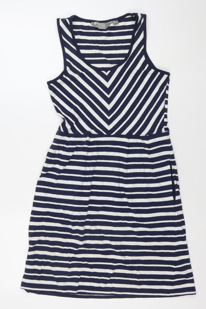 Mountain Warehouse Women’s Blue Striped Sleeveless Tank Dress Size 8