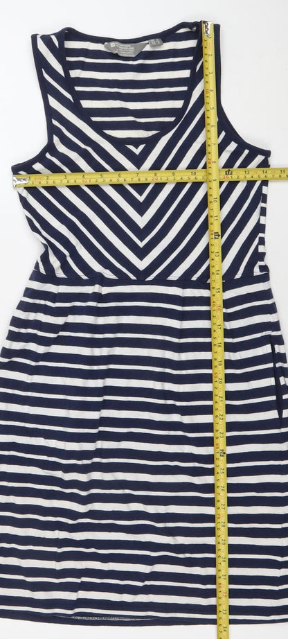 Mountain Warehouse Women’s Blue Striped Sleeveless Tank Dress Size 8