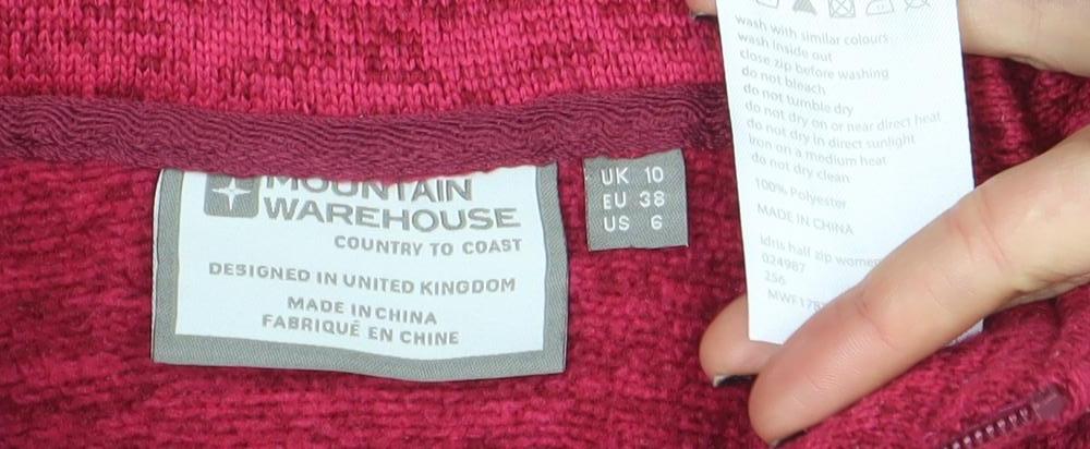 Womens UK Size 10 Mountain Warehouse Pink Pullover Sweatshirt