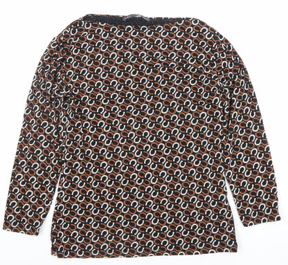 Womens UK Size 10 Marks and Spencer Brown Basic Blouse