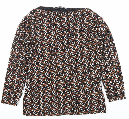 Womens UK Size 10 Marks and Spencer Brown Basic Blouse