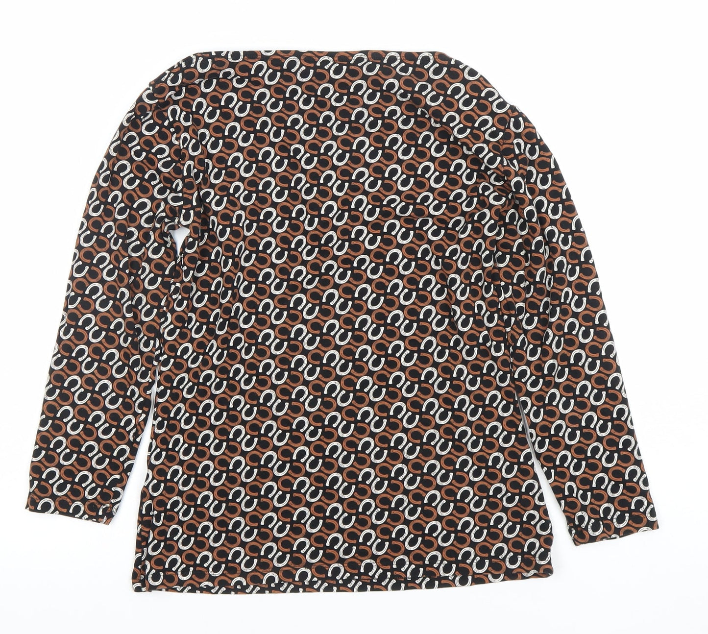 Womens UK Size 10 Marks and Spencer Brown Basic Blouse
