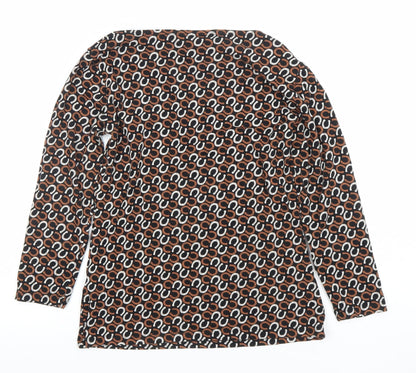 Womens UK Size 10 Marks and Spencer Brown Basic Blouse
