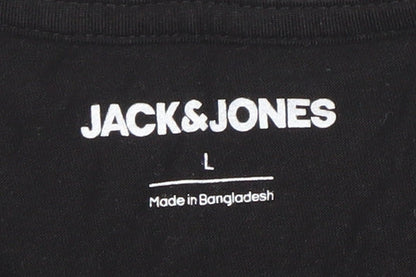 Mens UK Size L JACK & JONES Black  T-Shirt