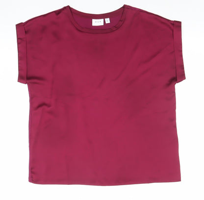 Womens UK Size 10 VILA Purple Basic Blouse