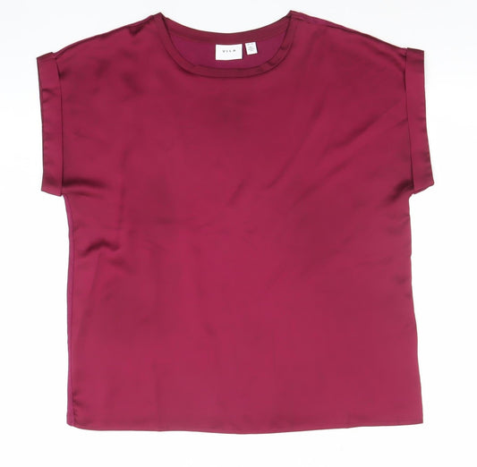 Womens UK Size 10 VILA Purple Basic Blouse