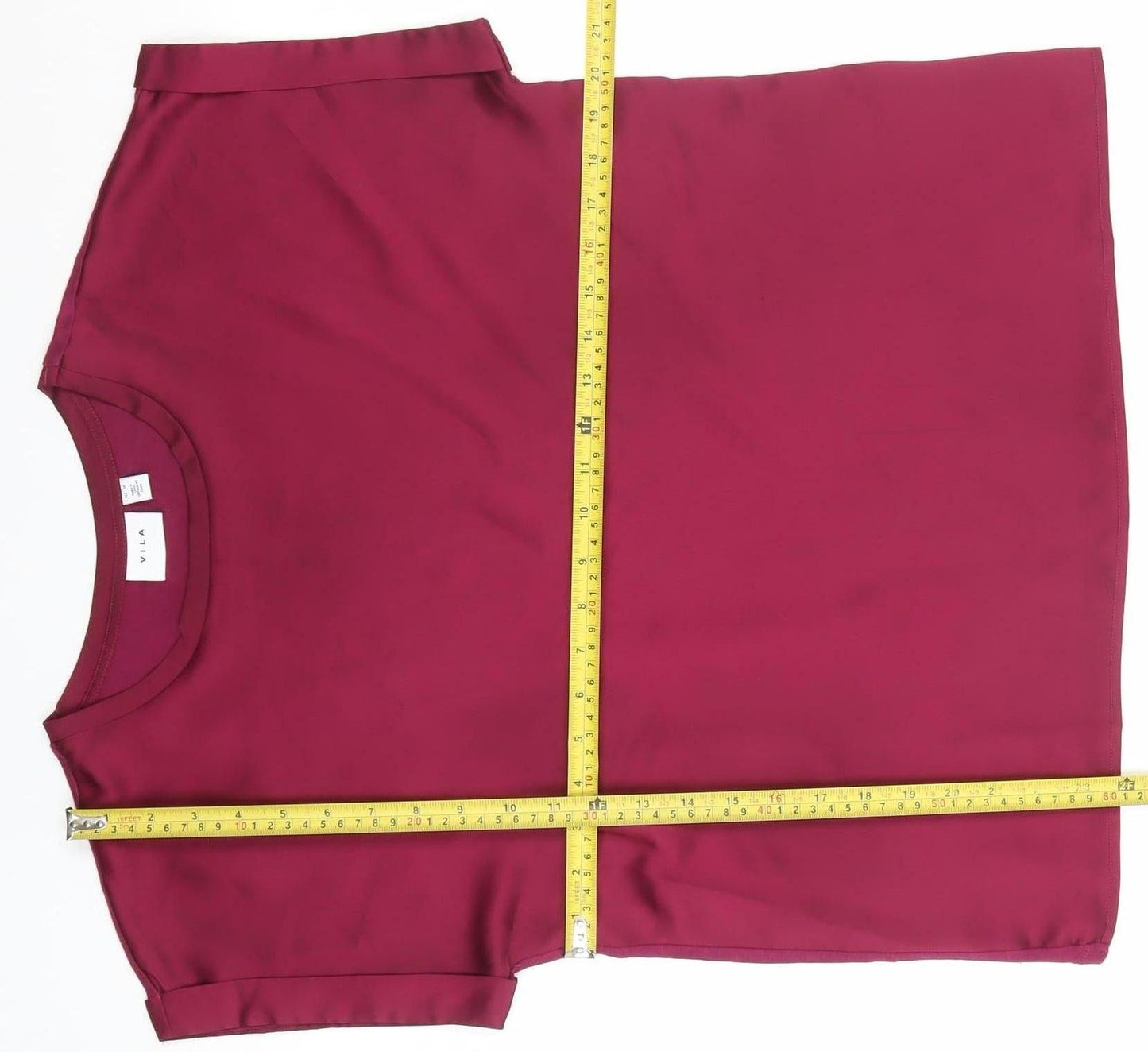 Womens UK Size 10 VILA Purple Basic Blouse