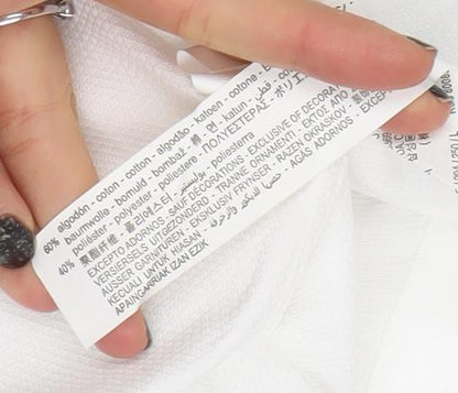 Zara Men White Slim Fit Long Sleeve Dress Shirt Size L 42