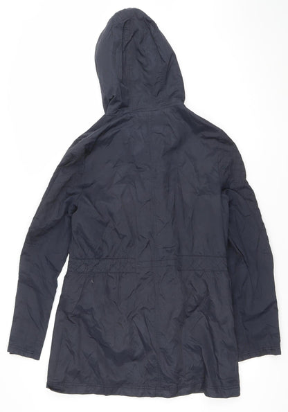 New Look Women’s Blue Hooded Cotton Parka Jacket Size 12