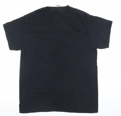 Mens UK Size M Gildan Black  T-Shirt