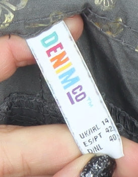 Denim Co Women’s Brown Cargo Trousers Size 14 Cotton Drawstring