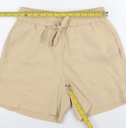 Vero Moda Womens Beige XS Paperbag Shorts Drawstring Waist Lightweight