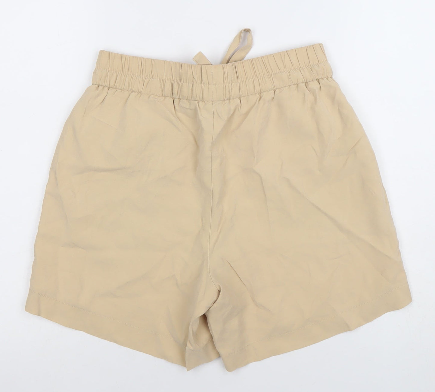 Vero Moda Womens Beige XS Paperbag Shorts Drawstring Waist Lightweight