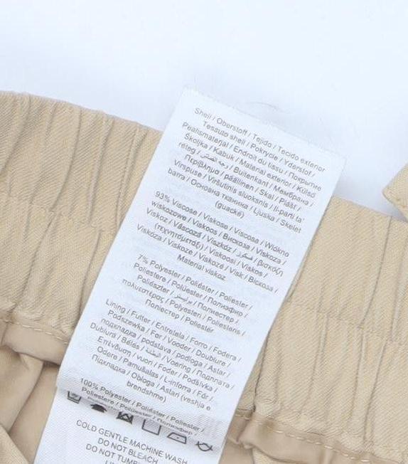 Vero Moda Womens Beige XS Paperbag Shorts Drawstring Waist Lightweight