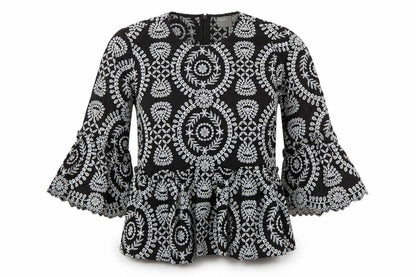 Womens UK Size 10 ASOS Black Tunic Blouse