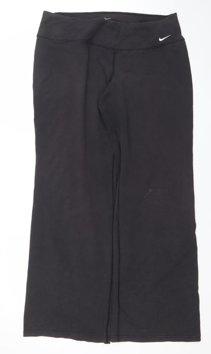 Nike Women's Black Dri-FIT Yoga Trousers Size L Moisture Wicking