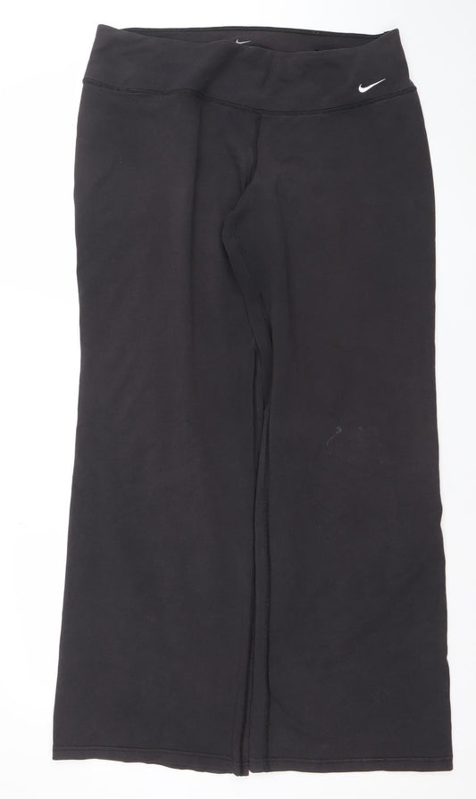 Nike Women's Black Dri-FIT Yoga Trousers Size L Moisture Wicking