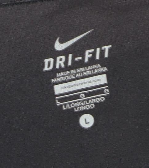 Nike Women's Black Dri-FIT Yoga Trousers Size L Moisture Wicking