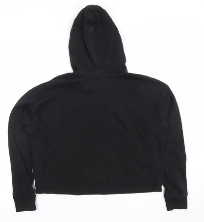 Puma Womens Black XS Pullover Hoodie Sweatshirt Athletic Logo