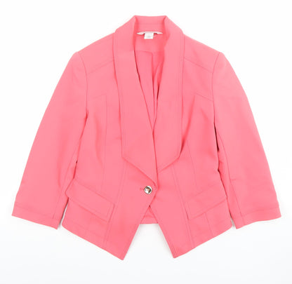 Womens UK Size 6 White House Black Market Regular Pink Blazer