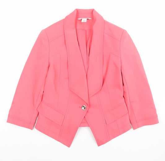 Womens UK Size 6 White House Black Market Regular Pink Blazer