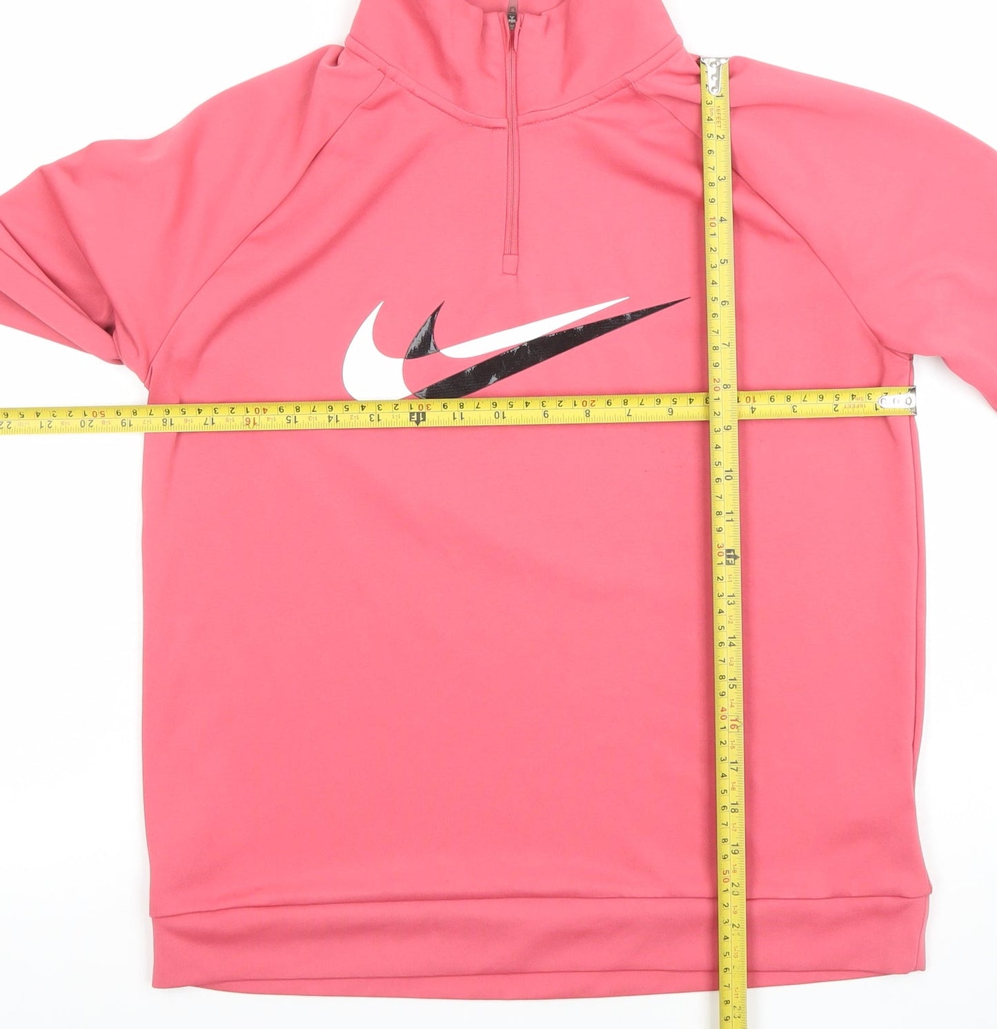 Nike Women's Pink Dri-Fit 1/4 Zip Long Sleeve Running Top Size S