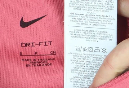 Nike Women's Pink Dri-Fit 1/4 Zip Long Sleeve Running Top Size S