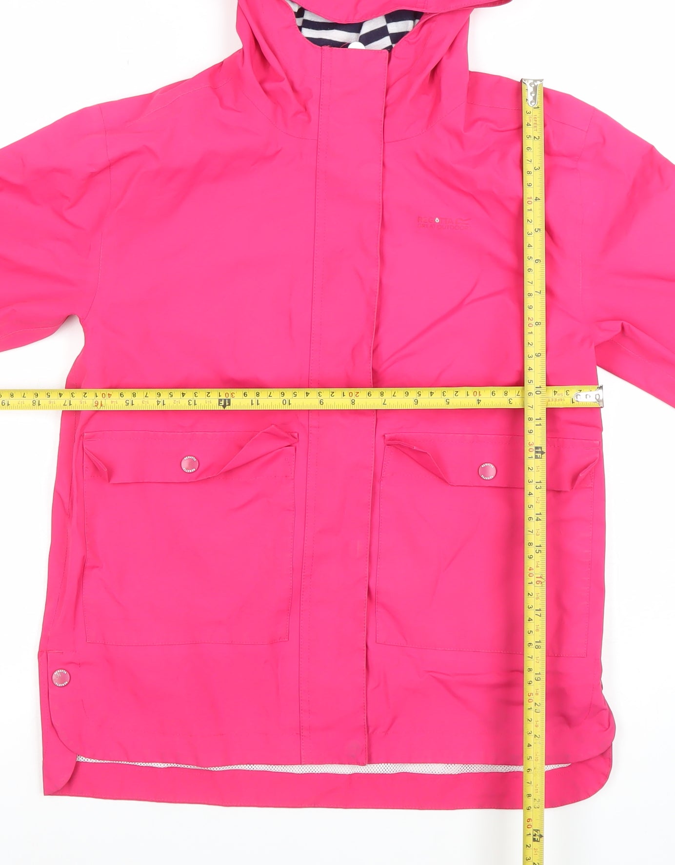 Regatta Girls Pink Hooded Waterproof Rain Coat 12 Years