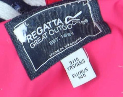 Regatta Girls Pink Hooded Waterproof Rain Coat 12 Years