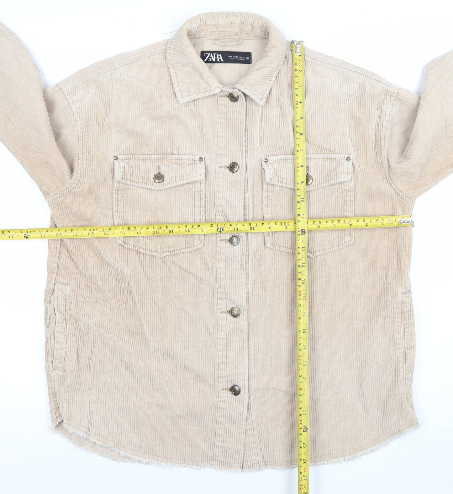 Womens UK Size XS Zara Beige Basic Jacket