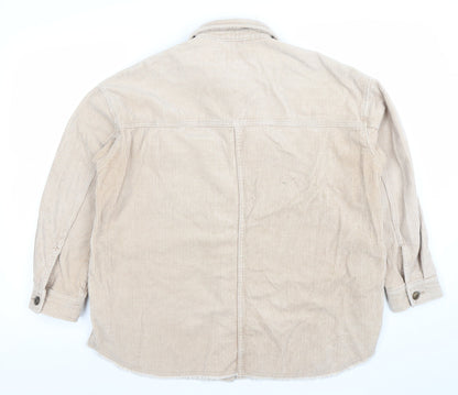Womens UK Size XS Zara Beige Basic Jacket