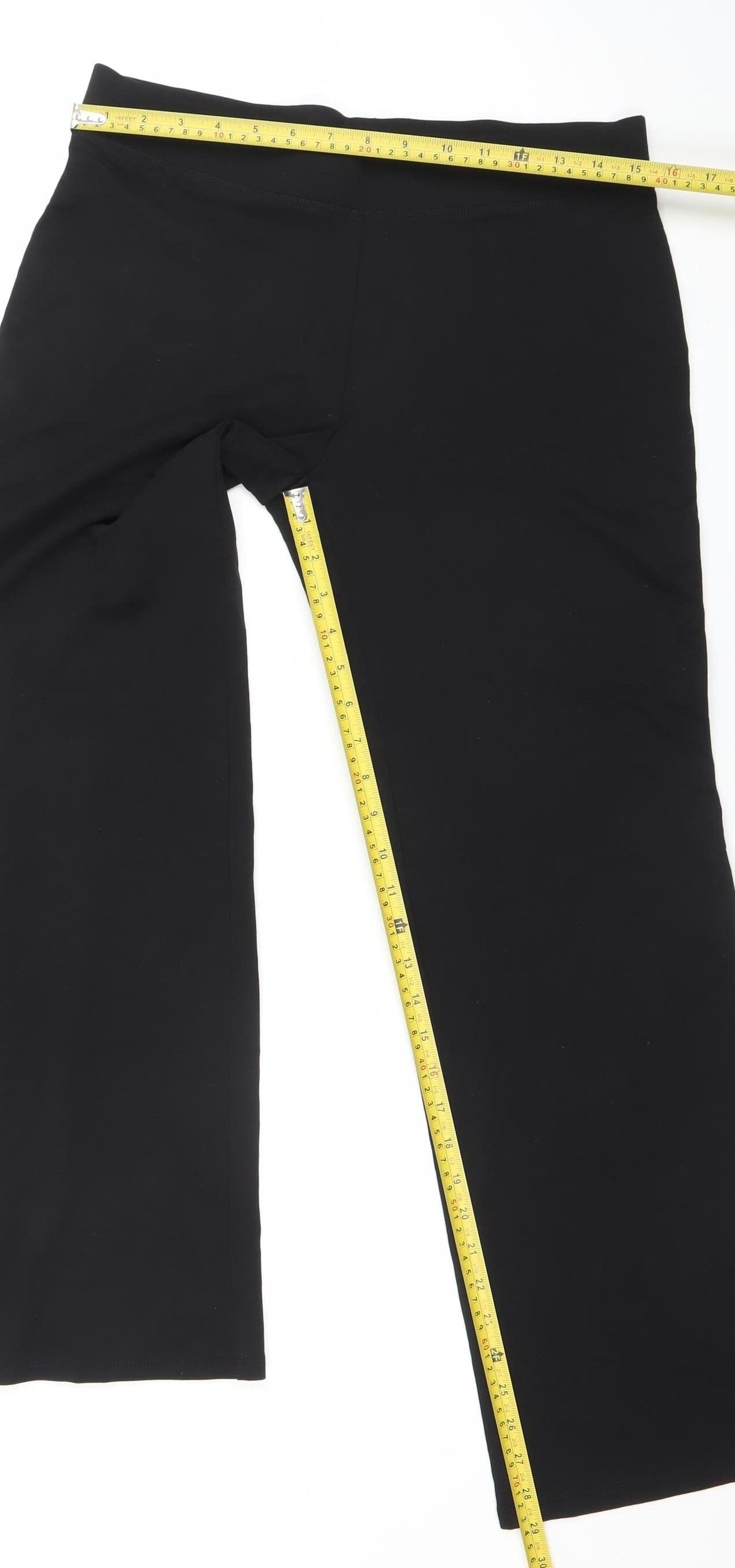 Marks and Spencer Women's Black Slim Fit Stretch Active Leggings Size 12