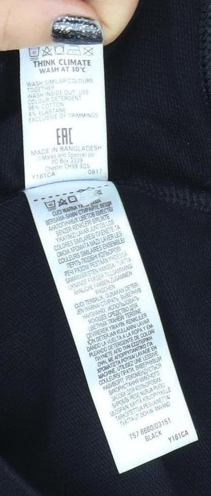 Marks and Spencer Women's Black Slim Fit Stretch Active Leggings Size 12