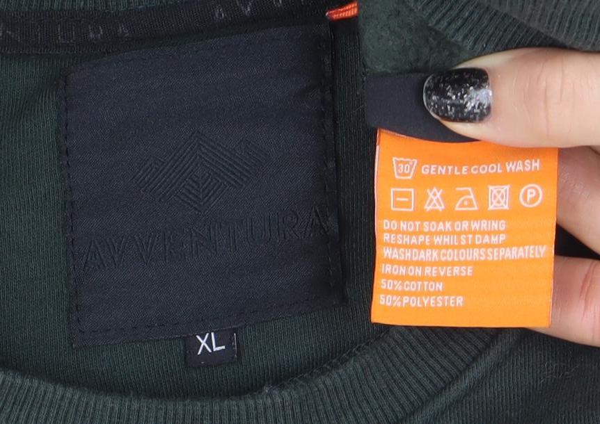 Aventura Men’s Green XL Crew Neck Sweatshirt Regular Fit