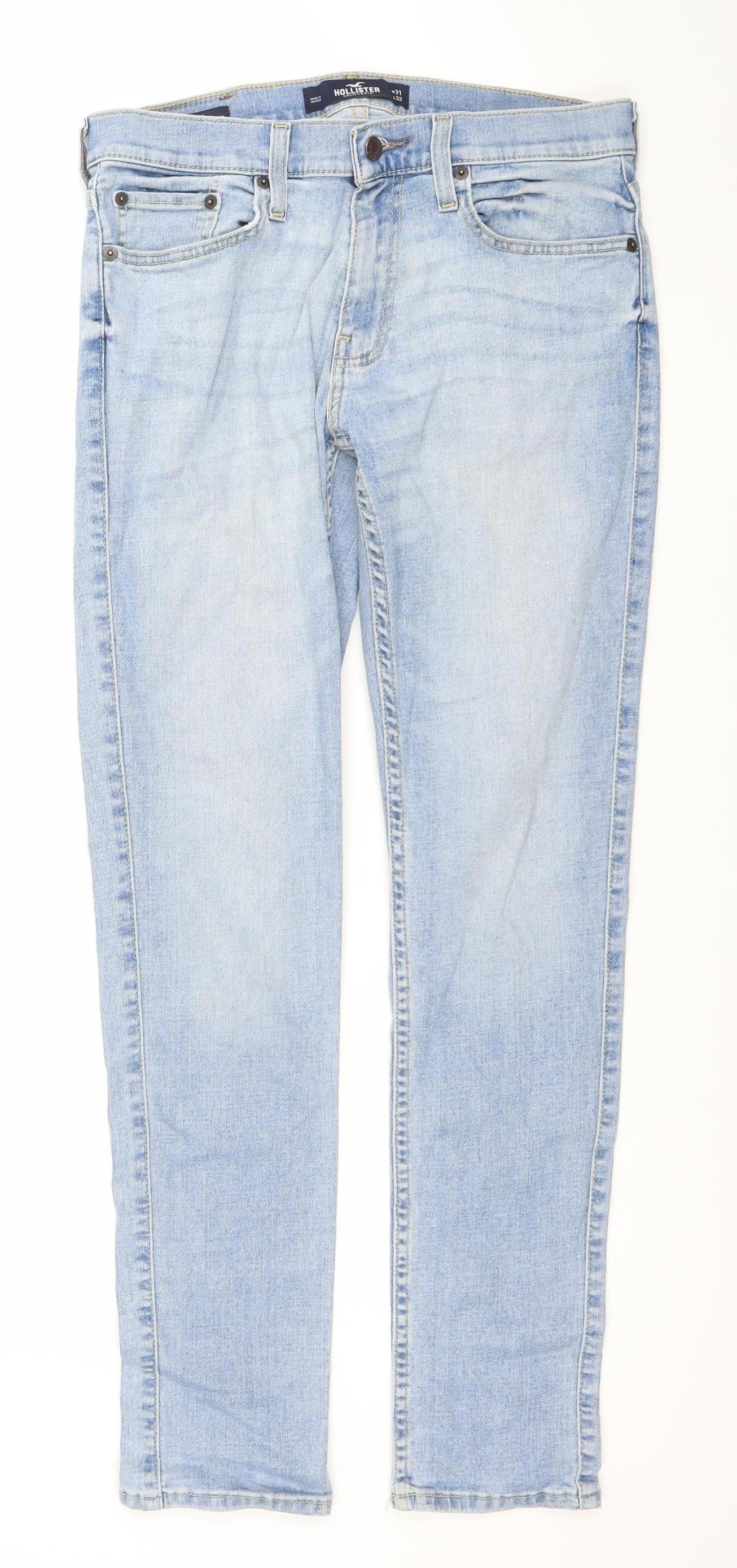 Hollister Men’s Light Blue Slim Fit Skinny Denim Jeans W31 L32