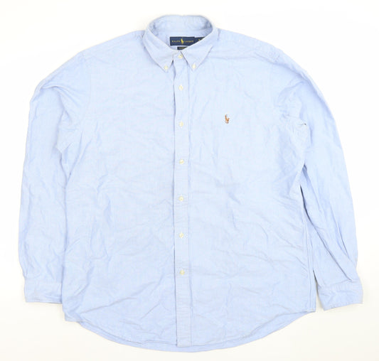 Ralph Lauren Men’s Blue Classic Fit Oxford Cotton Shirt XL Long Sleeve