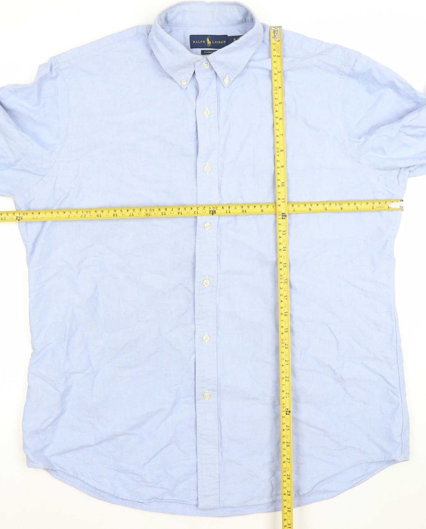 Ralph Lauren Men’s Blue Classic Fit Oxford Cotton Shirt XL Long Sleeve