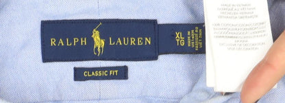 Ralph Lauren Men’s Blue Classic Fit Oxford Cotton Shirt XL Long Sleeve