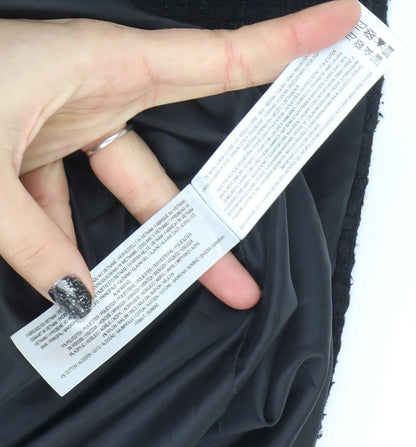 Primark Women's Black Double-Breasted Tweed Blazer UK 16