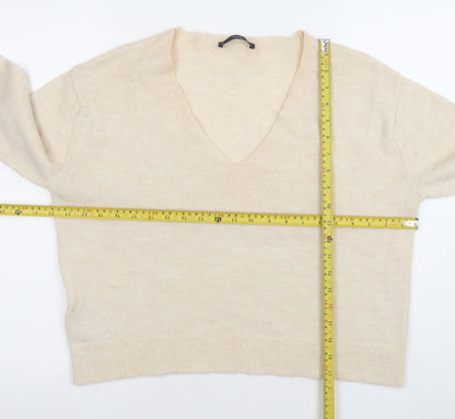 Womens UK Size M MNG Beige Pullover Jumper