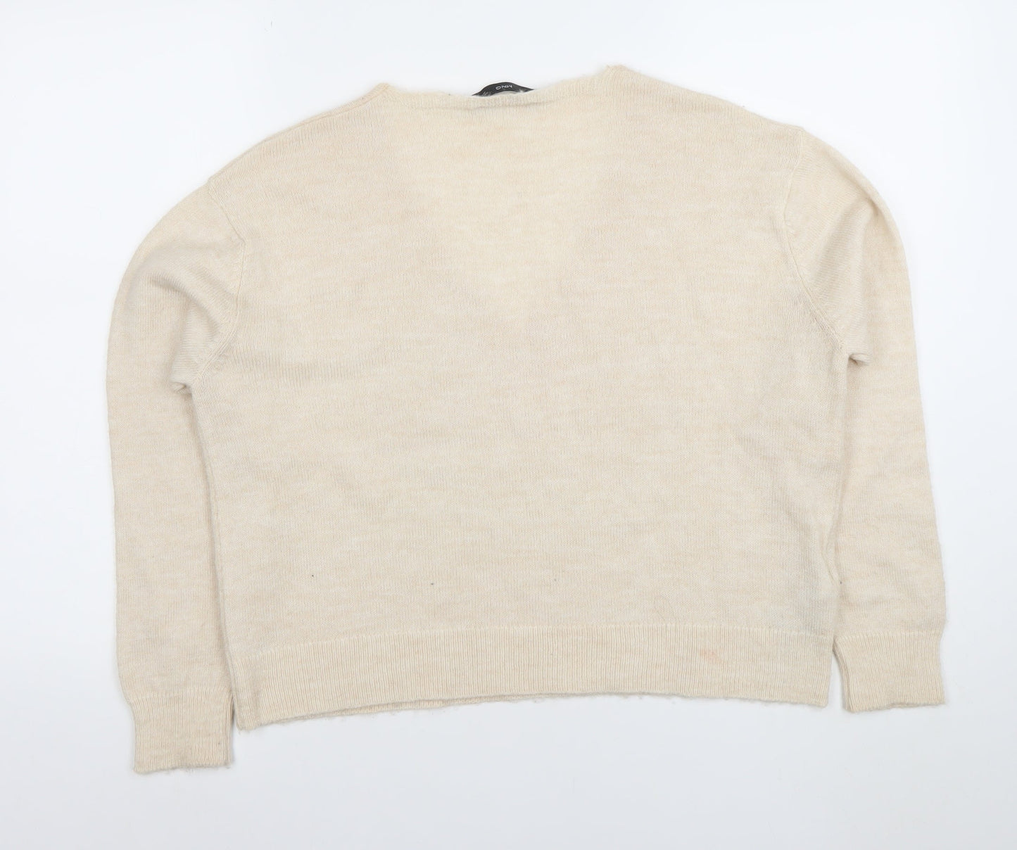 Womens UK Size M MNG Beige Pullover Jumper