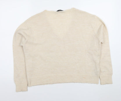 Womens UK Size M MNG Beige Pullover Jumper