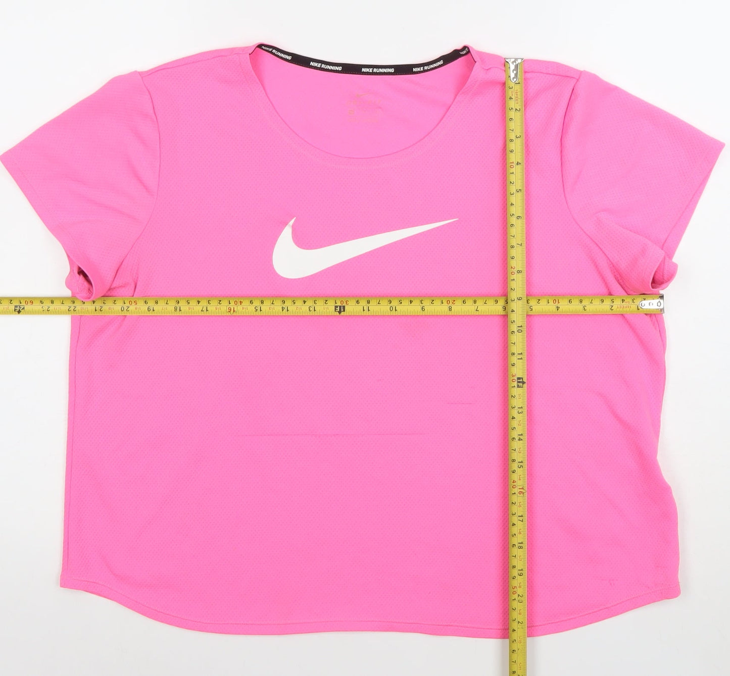 Nike Women's Pink Dri-FIT Running T-Shirt Size L Breathable Activewear Top