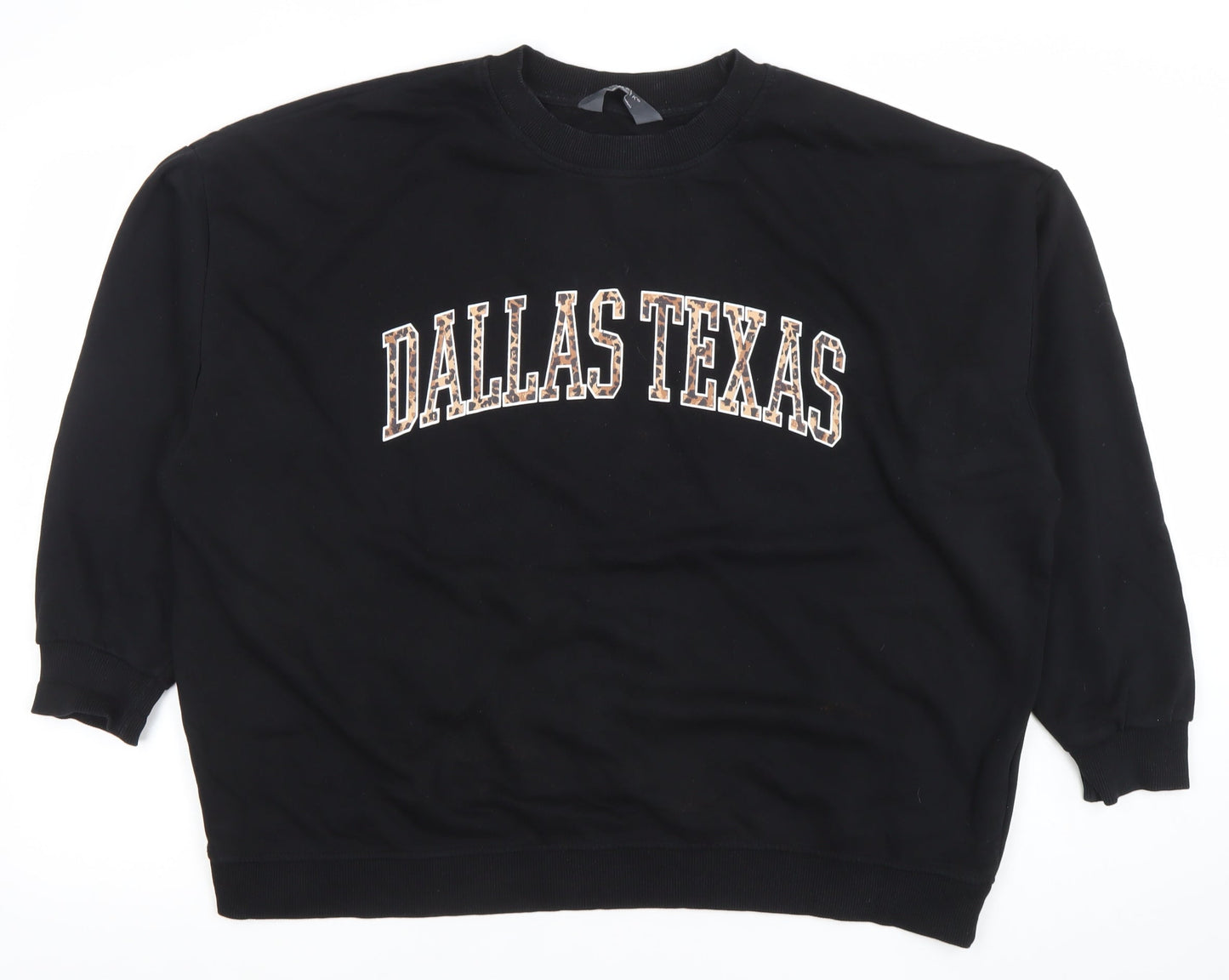 Primark Women’s Black Dallas Texas Pullover Sweatshirt Size L