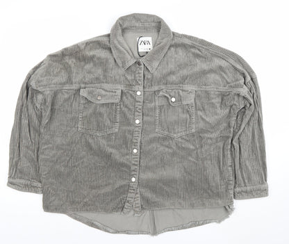 Womens UK Size 14 Zara Grey Basic Jacket
