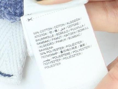 Superdry Women Blue Pullover Hoodie Small Athletic Graphic Print